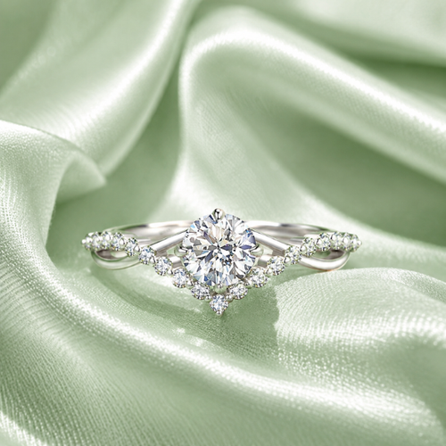 bague femme moissanite argent 925