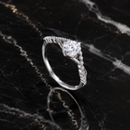 bague femme argent moissanite luxe