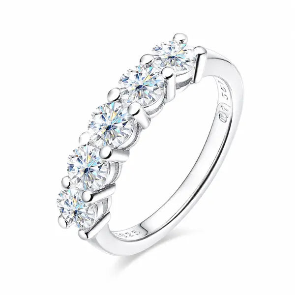 bague femme moissanite argent 925