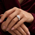 bague fleur zircon femme argent