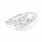bague femme argent éclat diamant.