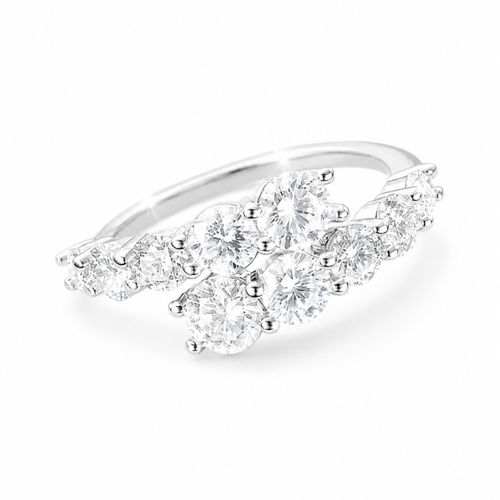 bague femme argent éclat diamant.