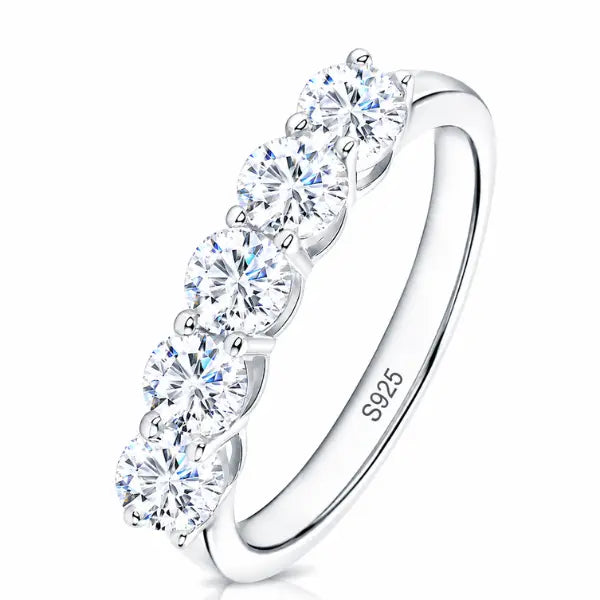 bague femme moissanite argent 925