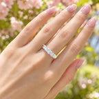 bague femme argent moissanite VVS1