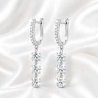 Boucles d’Oreilles Femme Argent Cascade Éclat Cristal