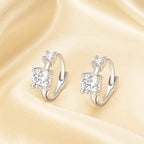 créoles femme argent zircon brillant