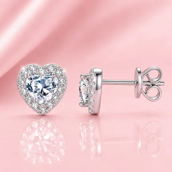 boucles d’oreilles moissanite mariage femme