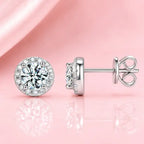 boucles d’oreilles femme brillant diamant moissanite