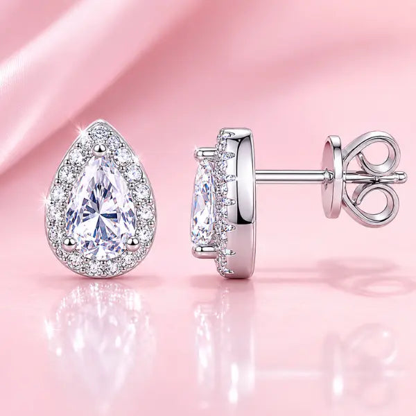 boucles d’oreilles diamant moissanite femme