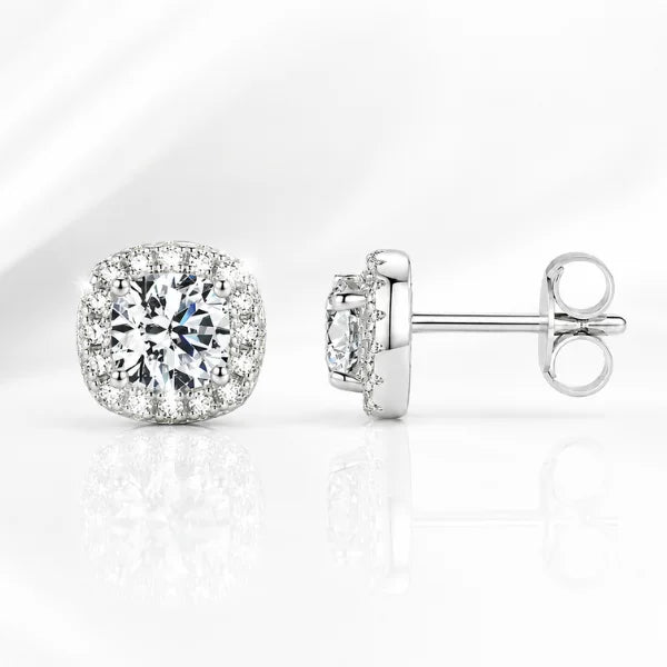 Boucles d’Oreilles Femme Argent Moissanite Éclat VVS1