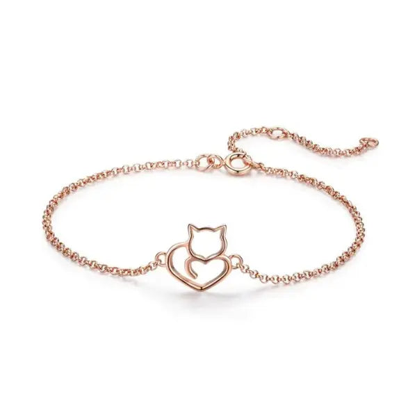 bracelet chat minimaliste femme