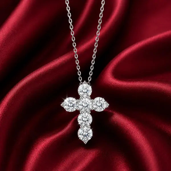 collier femme pendentif croix argent