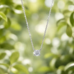 Collier Femme Argent Minimaliste Zircon Lumière Pure