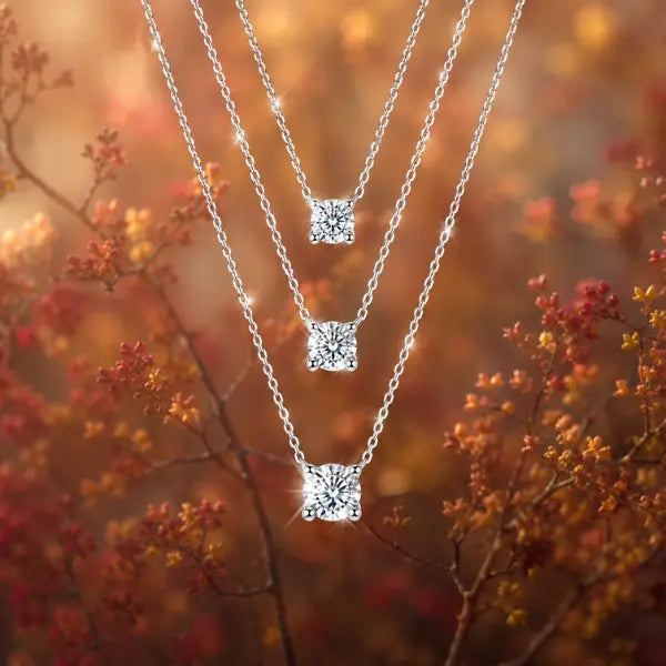 Collier Femme Argent Minimaliste Zircon Lumière Pure