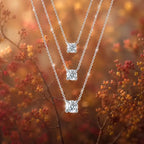 Collier Femme Argent Minimaliste Zircon Lumière Pure