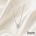 Collier Femme Argent Minimaliste Zircon Lumière Pure
