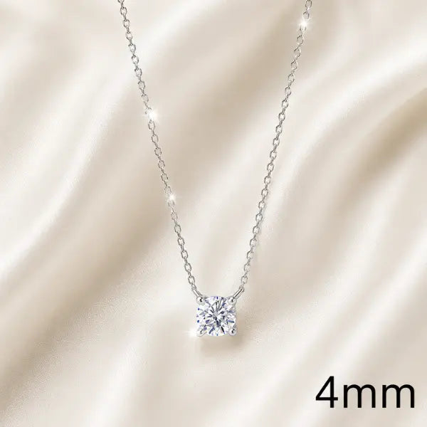 Collier Femme Argent Minimaliste Zircon Lumière Pure