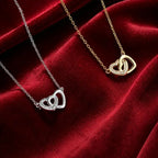collier femme coeurs unis argent 925