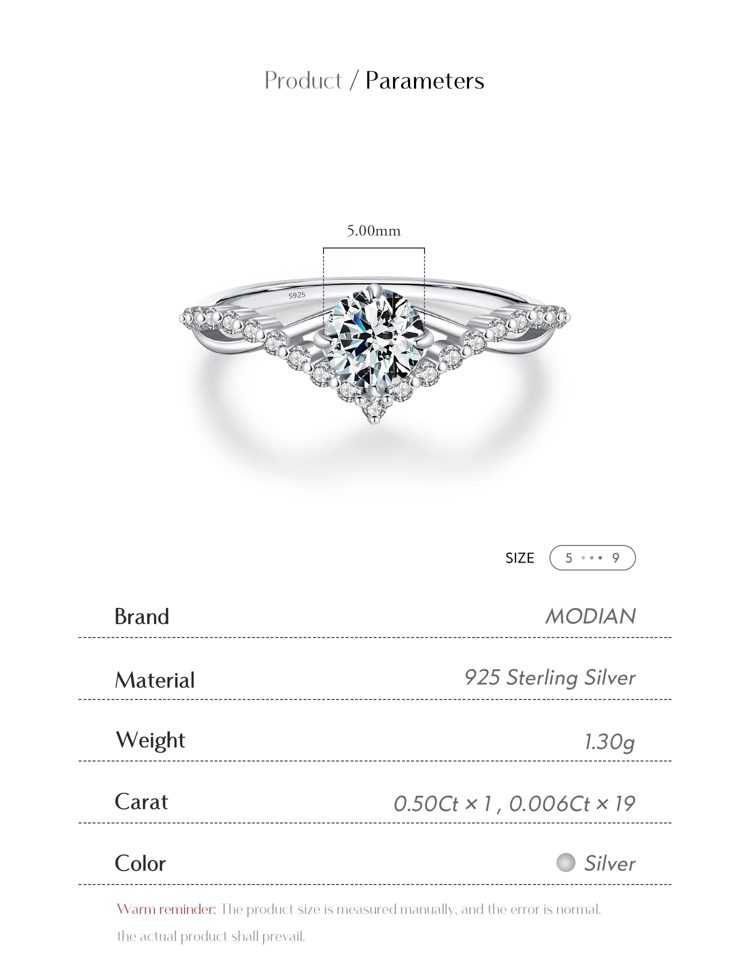 Bague Femme Argent Couronne Éclat Moissanite