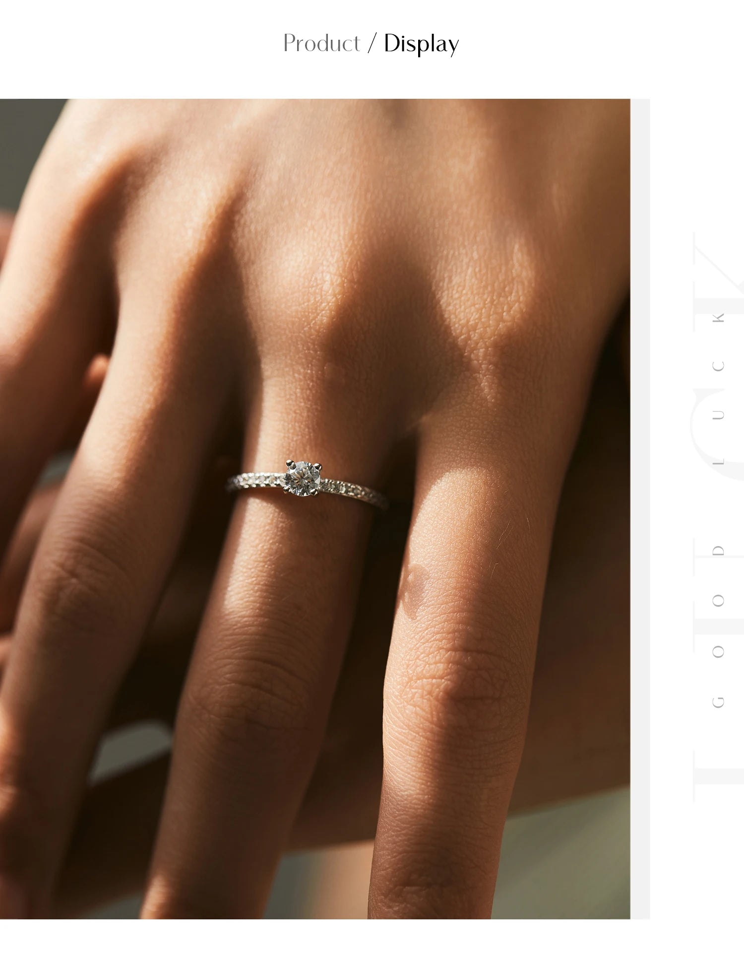 Women's Silver Solitaire Moissanite Pure Light Ring