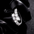 Bague Femme Argent Éclat Floral Zircon Élégance