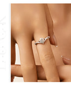 Bague Femme Argent Couronne Éclat Moissanite