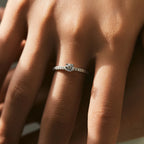 Women's Silver Solitaire Moissanite Pure Light Ring