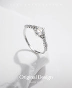 Bague Femme Argent Couronne Éclat Moissanite