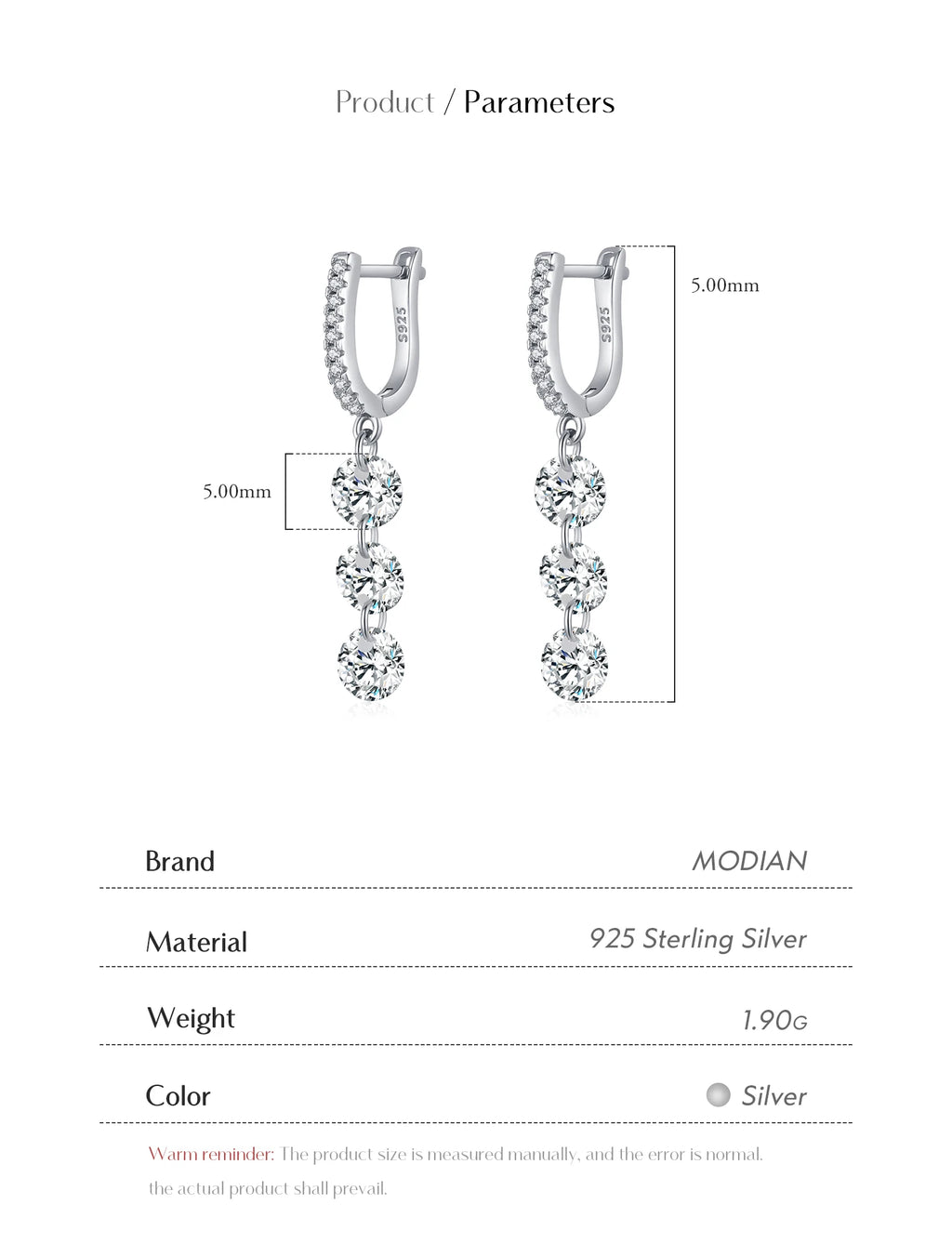 Boucles d’Oreilles Femme Argent Cascade Éclat Cristal