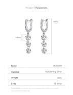 Boucles d’Oreilles Femme Argent Cascade Éclat Cristal