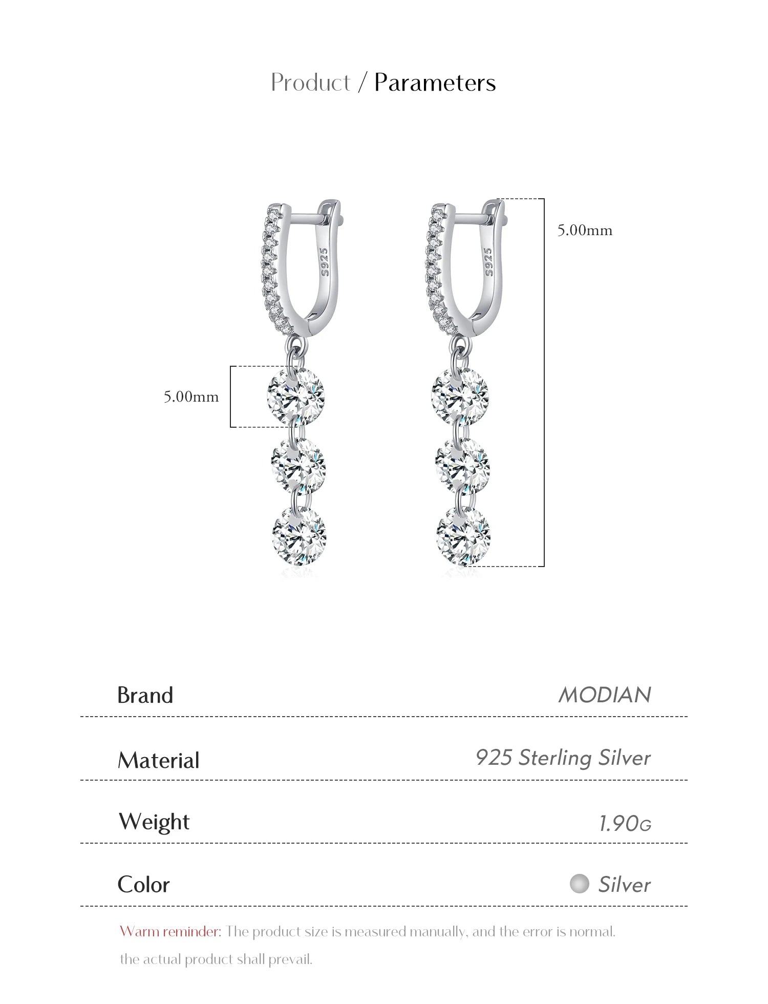 Boucles d’Oreilles Femme Argent Cascade Éclat Cristal