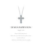 Collier Femme Argent Croix Moissanite Éclat Signature
