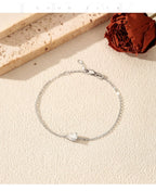 Bracelet Femme en Argent Moissanite Goutte Prestige