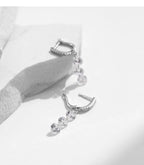 Boucles d’Oreilles Femme Argent Cascade Éclat Cristal