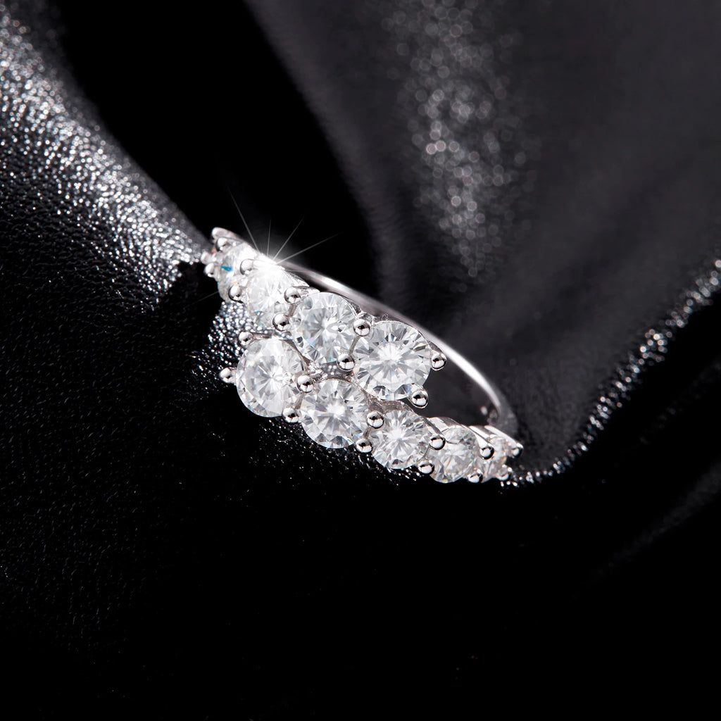Bague Femme Argent Éclat Floral Zircon Élégance