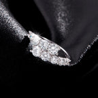 Bague Femme Argent Éclat Floral Zircon Élégance