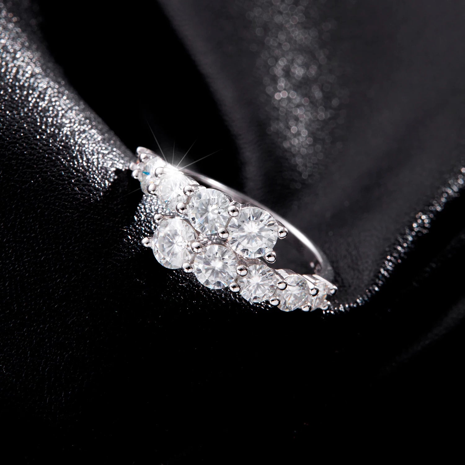 Bague Femme Argent Éclat Floral Zircon Élégance