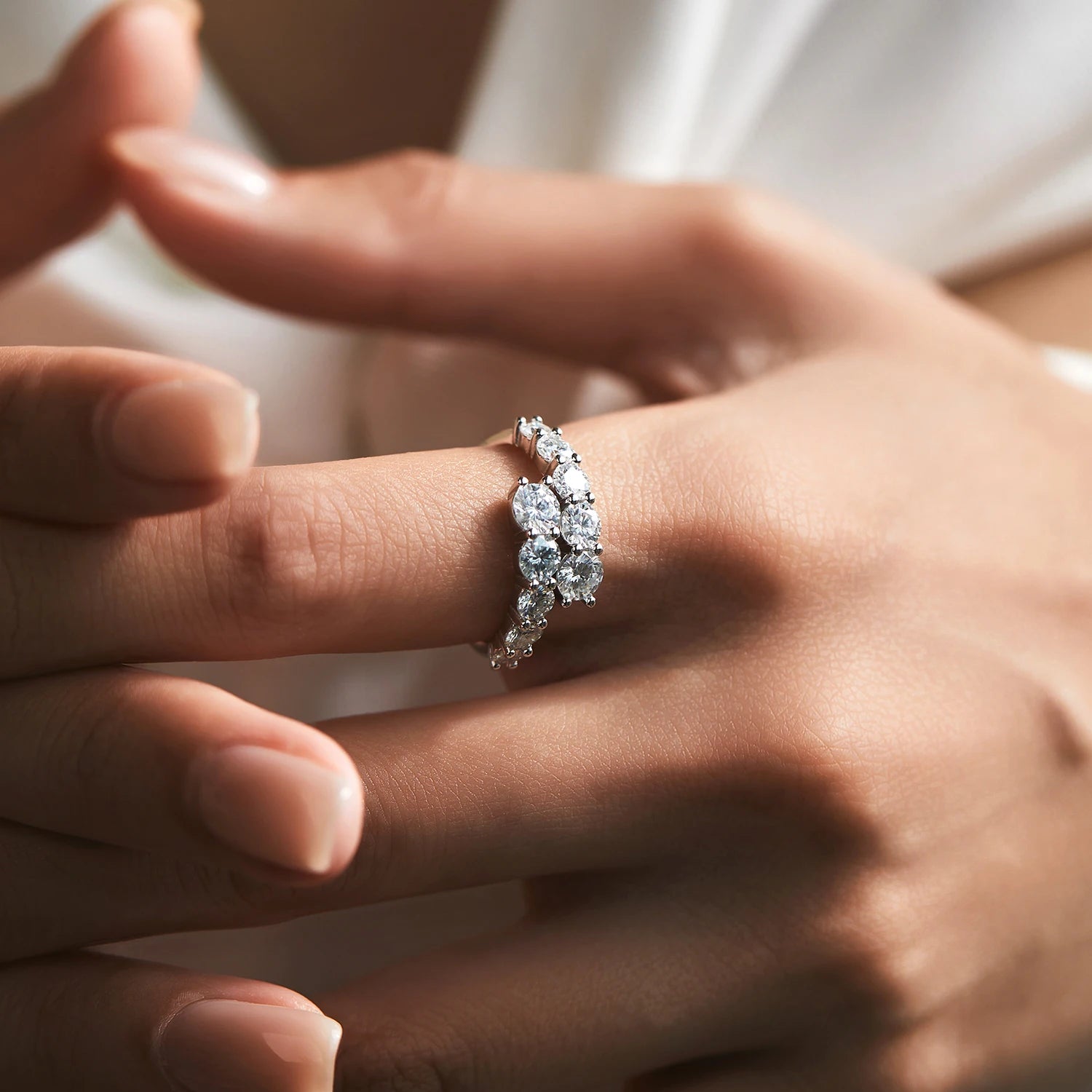 Bague Femme Argent Éclat Floral Zircon Élégance