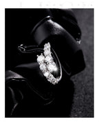 Bague Femme Argent Éclat Floral Zircon Élégance