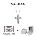 Collier Femme Argent Croix Moissanite Éclat Signature