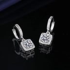 Boucles d'Oreilles Femme Argent Étoile Lumière Moissanite