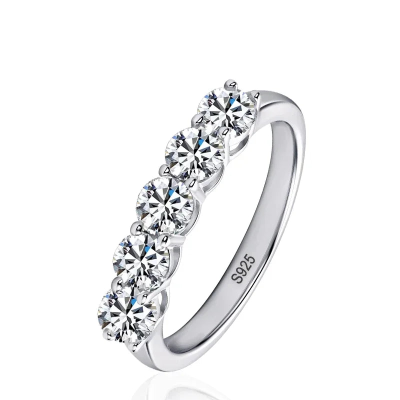 Bague Femme Argent Lumière Pure Moissanite