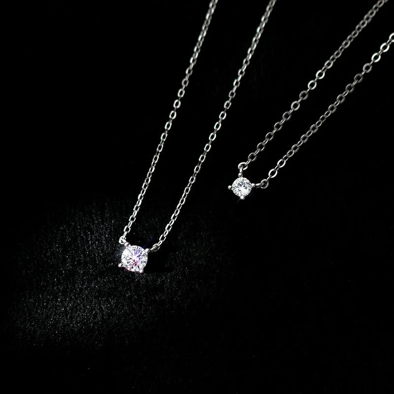 Collier Femme Argent Minimaliste Zircon Lumière Pure