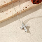 Collier Femme Argent Croix Moissanite Éclat Signature