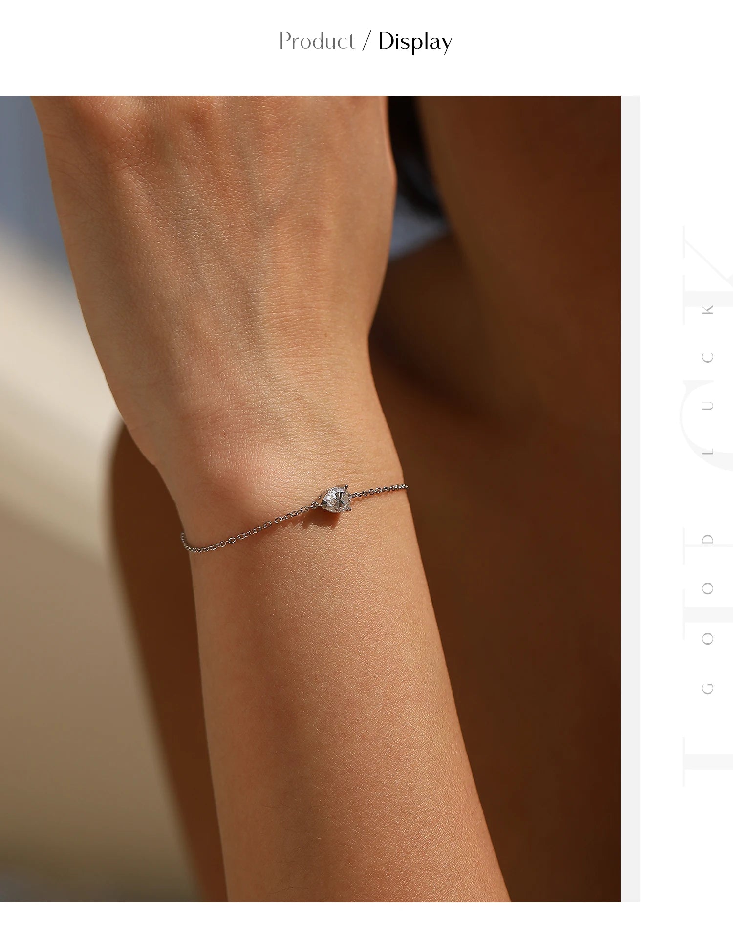Bracelet Femme en Argent Moissanite Goutte Prestige