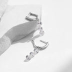 Boucles d’Oreilles Femme Argent Cascade Éclat Cristal
