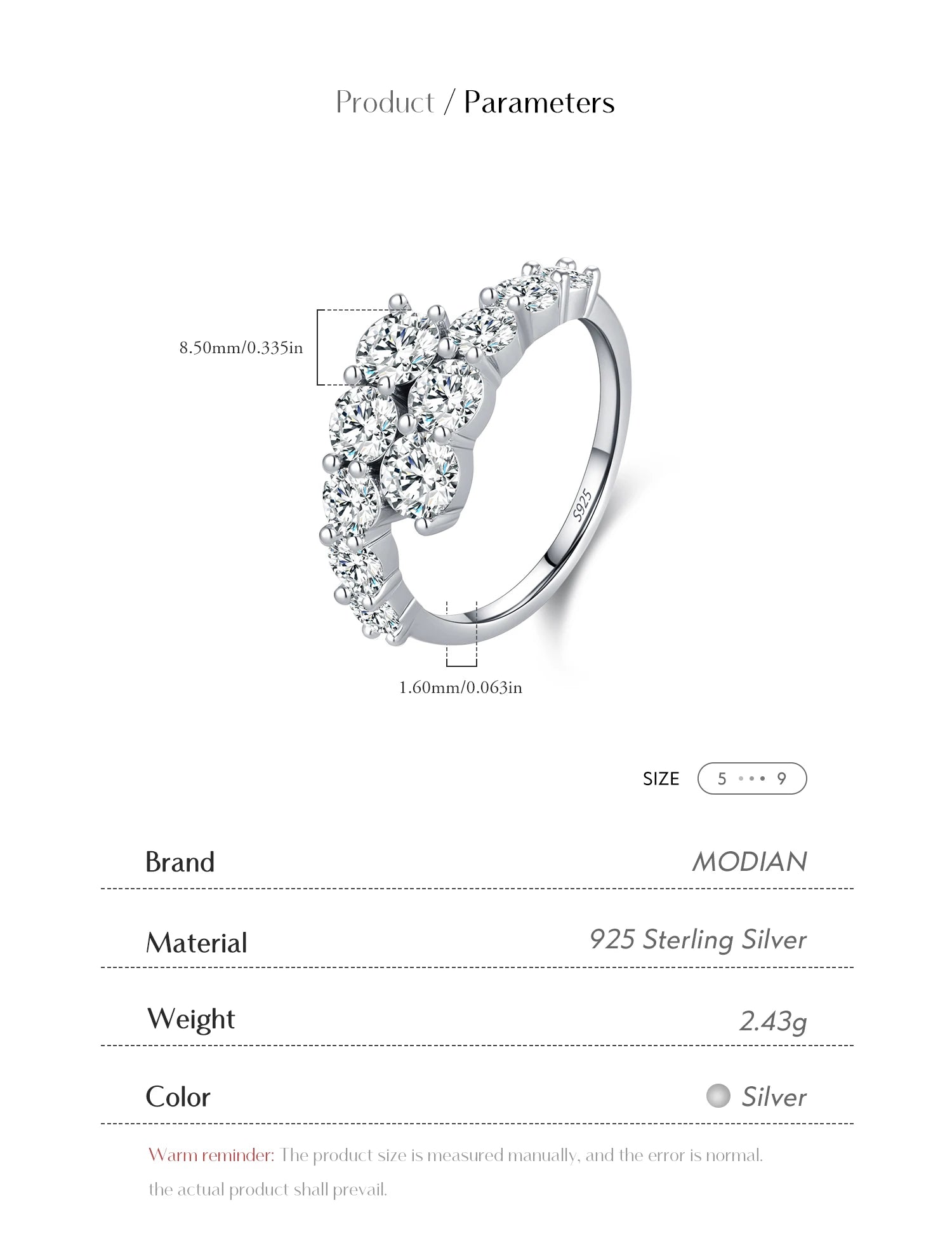 Bague Femme Argent Éclat Floral Zircon Élégance