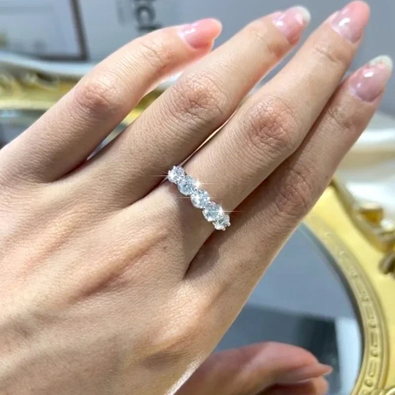 Bague Femme Argent Lumière Pure Moissanite