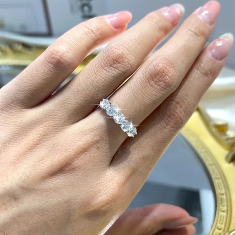 Bague Femme Argent Lumière Pure Moissanite