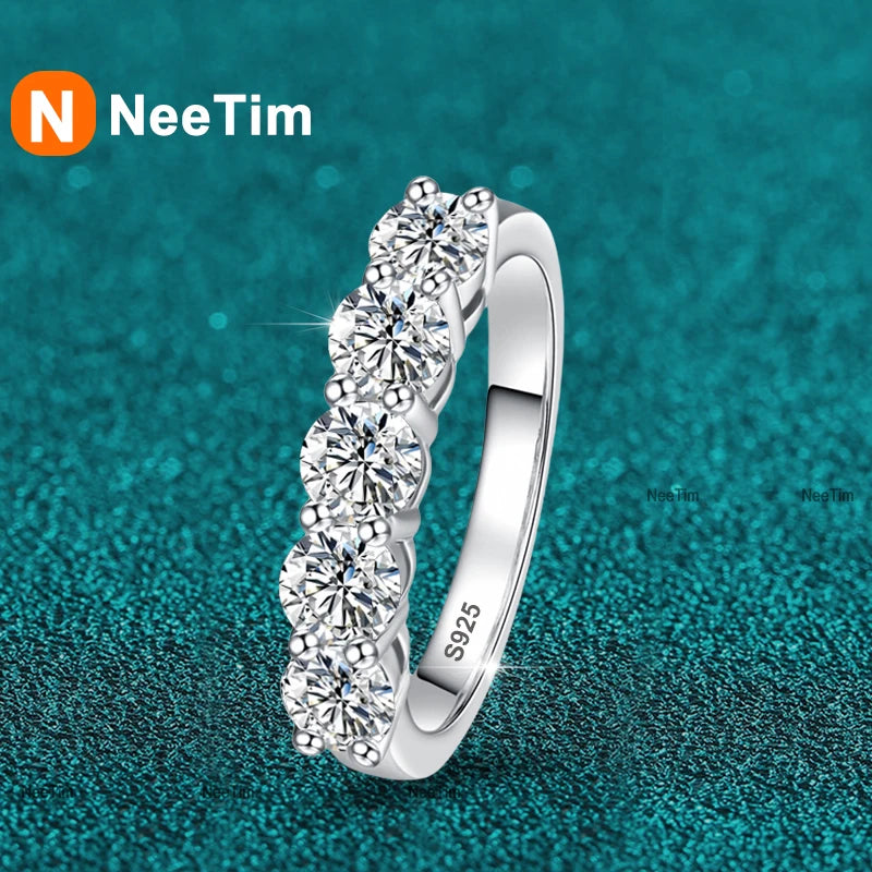 Bague Femme Argent Lumière Pure Moissanite